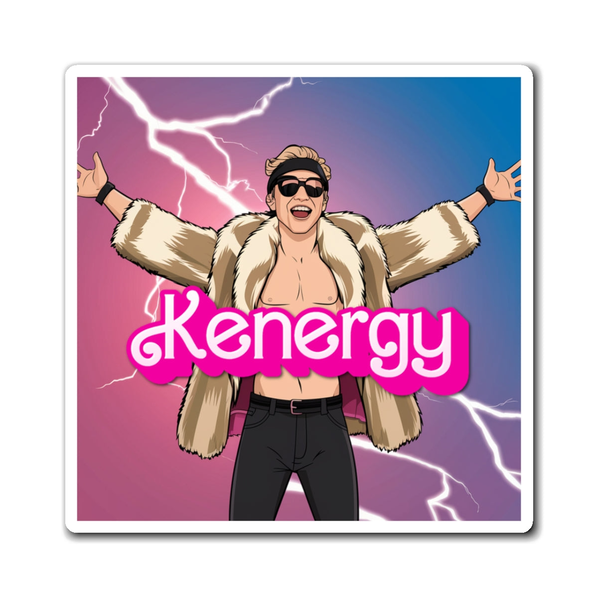 Kenergy Barbie Ryan Gosling Ken Magnet Magnets Barbie Celebrities Ken Kenergy Movies Ryan Gosling Printify