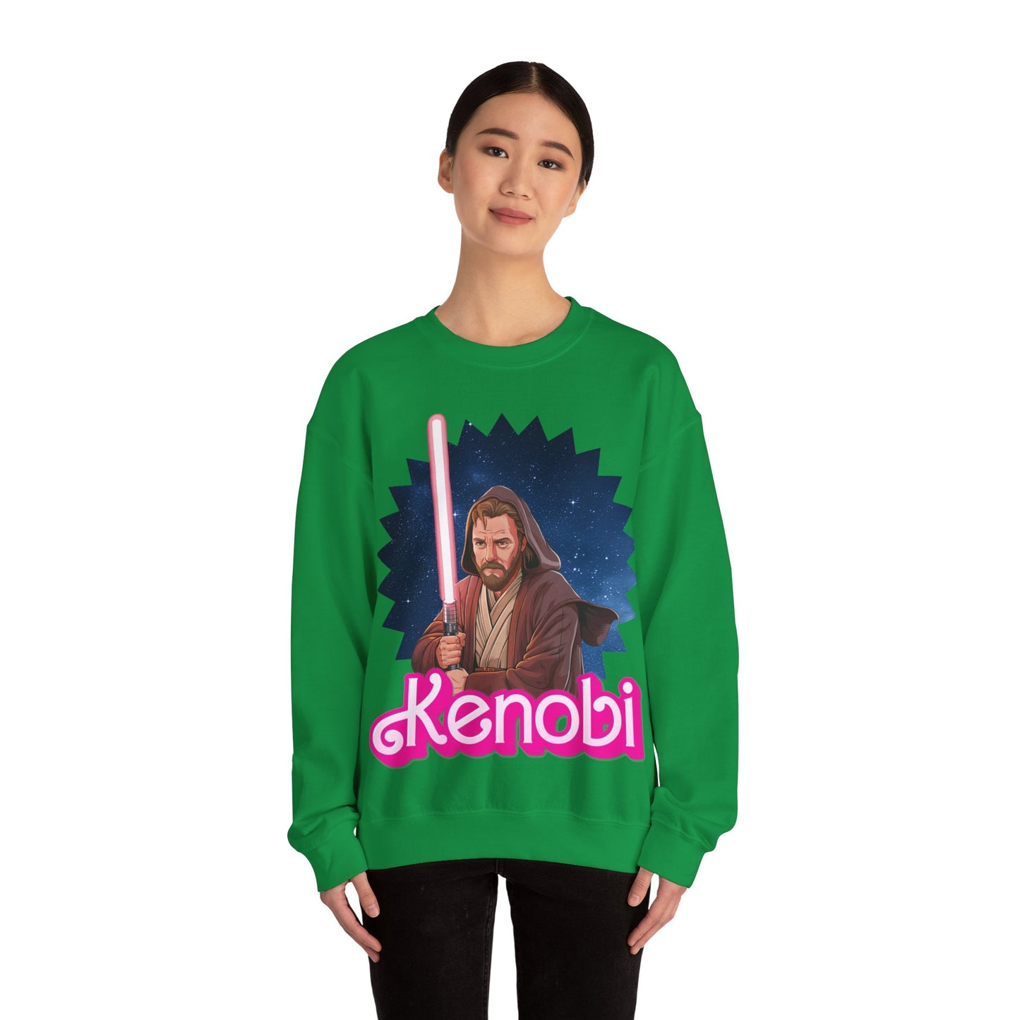 Obi-Wan Kenobi Ken Barbie Movie Star Wars Unisex Heavy Blend Crewneck Sweatshirt Sweatshirts Barbie Ken Movies Star Wars Printify