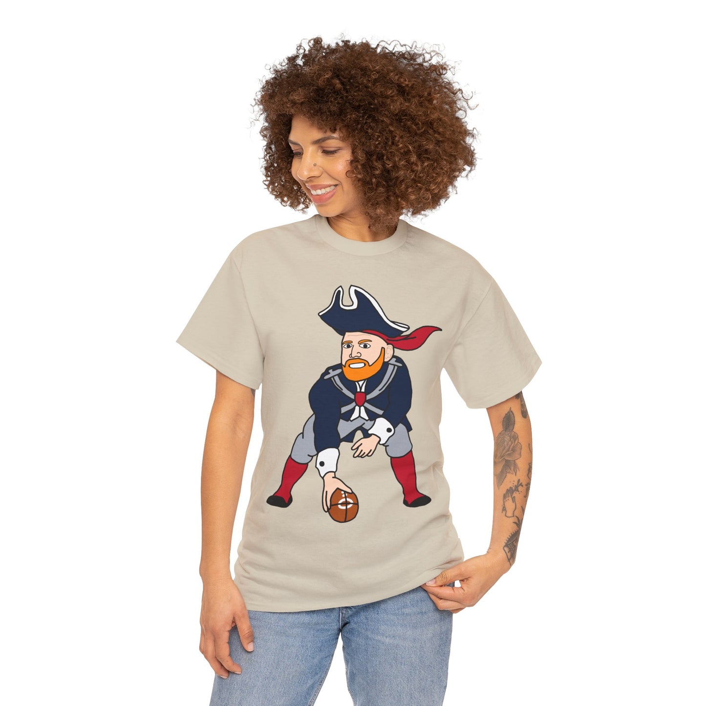 Bill Burrdy New England Patriots Tom Brady Bill Burr Unisex Heavy Cotton Tee T-shirts American Football Bill Burr Monday Morning Podcast New England Patriots NFL Podcasts Stand-up Comedy Printify