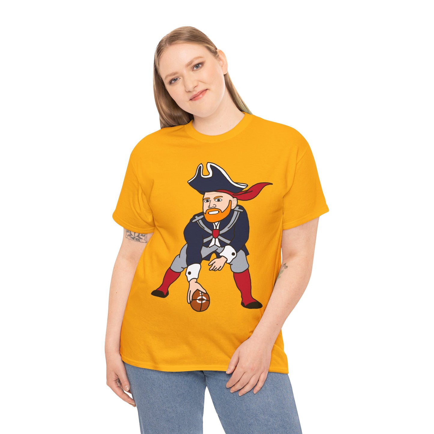 Bill Burrdy New England Patriots Tom Brady Bill Burr Unisex Heavy Cotton Tee T-shirts American Football Bill Burr Monday Morning Podcast New England Patriots NFL Podcasts Stand-up Comedy Printify