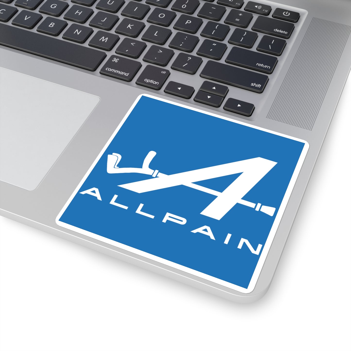 Allpain Alpine F1 Formula 1 Pierre Gasly Esteban Ocon Square Sticker 4" × 4" White Stickers Alpine F1 Printify