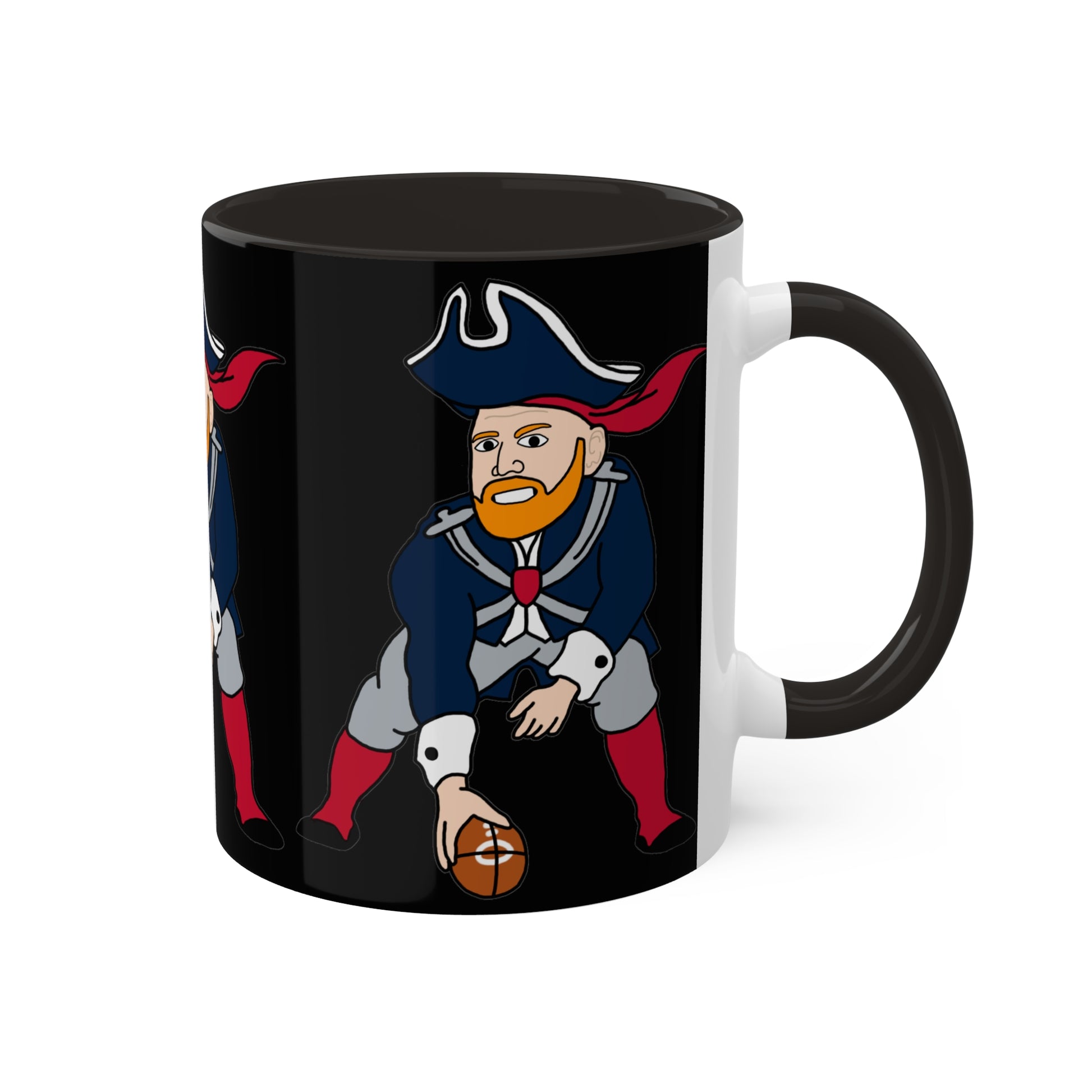 Bill Burrdy New England Patriots NFL Tom Brady Bill Burr Colorful Mug, 11oz Mugs American Football Bill Burr Monday Morning Podcast New England Patriots NFL Podcasts Stand-up Comedy Printify