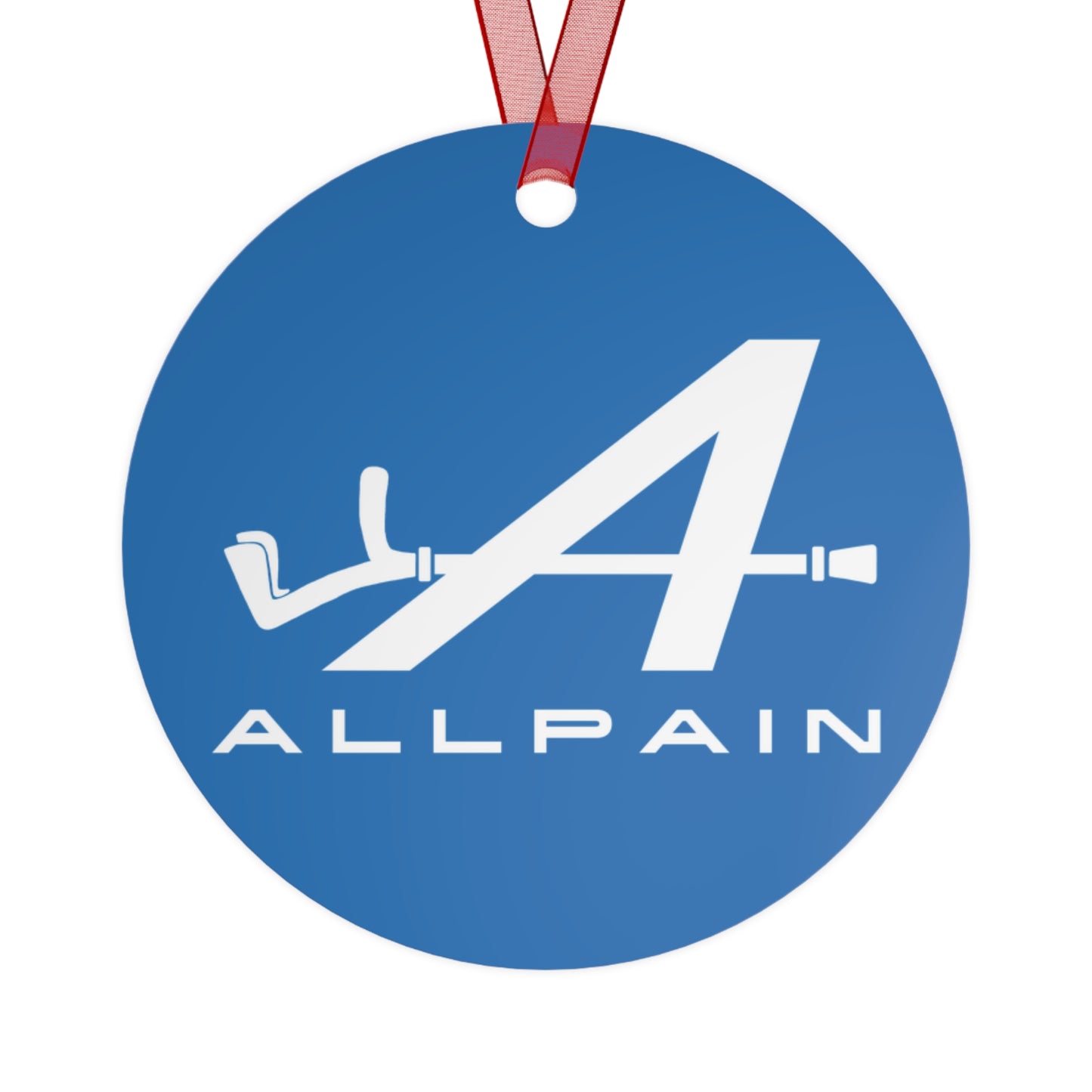 Allpain Alpine F1 Formula 1 Pierre Gasly Esteban OconMetal Ornament Christmas Alpine F1 Printify