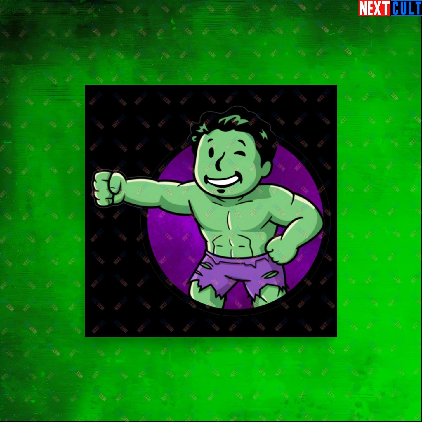 Angry Boy Hulk Vault Boy Fallout Funny Meme Cartoon Mashup Poster 16″×16″ Posters Fallout Hulk Movies Superheroes Vault Boy Next Cult Brand