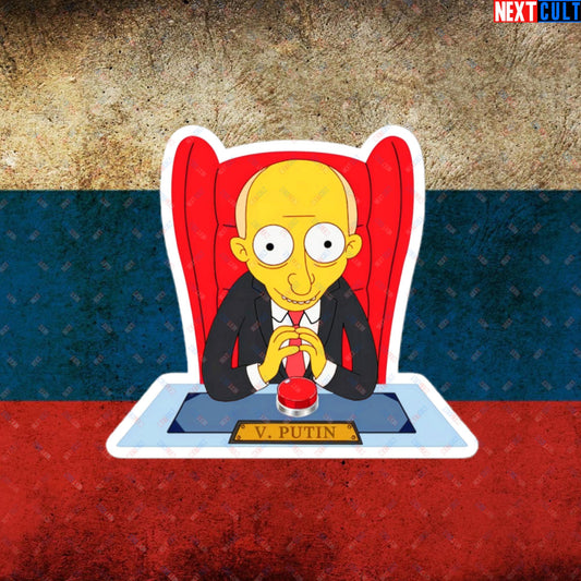 Anti Vladimir Putin Funny Mr. Burns Simpsons Bubble-free stickers 4″×4″ Stickers Politics Vladimir Putin Next Cult Brand