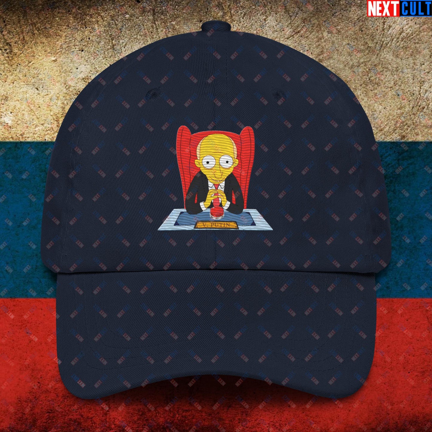 Anti Vladimir Putin Funny Mr. Burns Simpsons Dad hat Navy Hats Politics Vladimir Putin Next Cult Brand