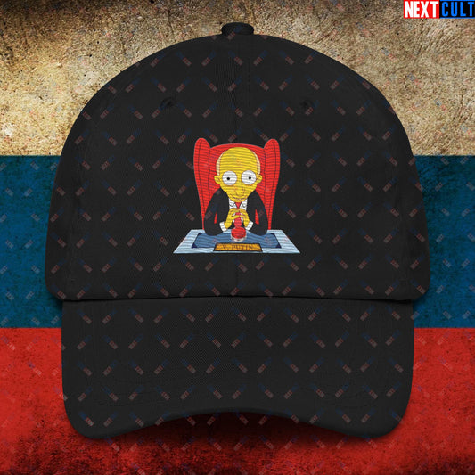Anti Vladimir Putin Funny Mr. Burns Simpsons Dad hat Black Hats Politics Vladimir Putin Next Cult Brand
