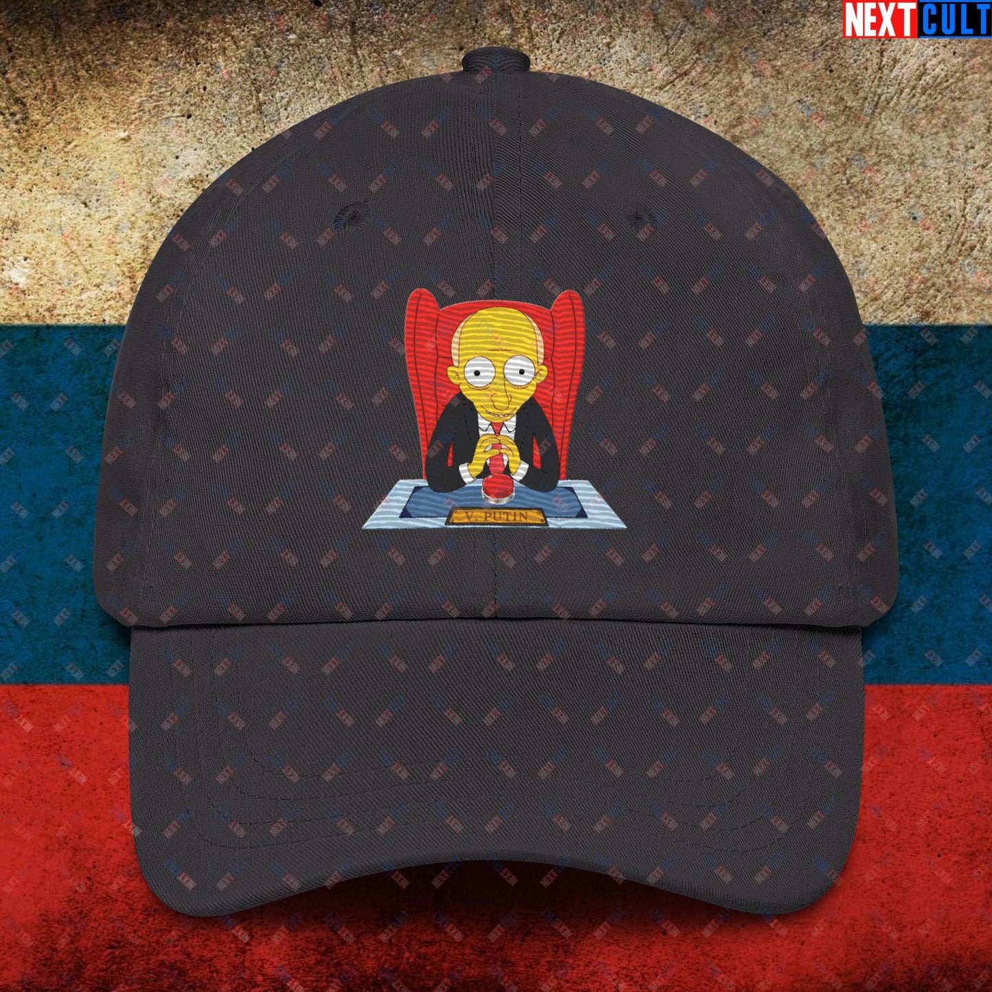 Anti Vladimir Putin Funny Mr. Burns Simpsons Dad hat Dark Grey Hats Politics Vladimir Putin Next Cult Brand