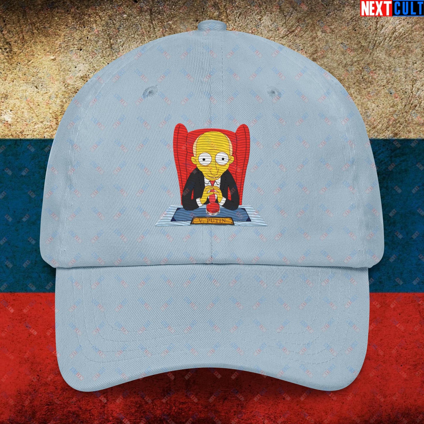 Anti Vladimir Putin Funny Mr. Burns Simpsons Dad hat Light Blue Hats Politics Vladimir Putin Next Cult Brand