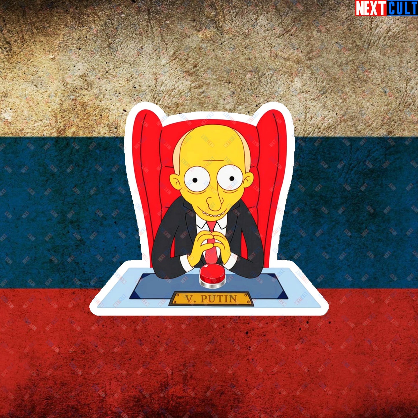 Anti Vladimir Putin Funny Mr. Burns Simpsons Magnet 4″×4″ Magnets Politics Vladimir Putin Next Cult Brand