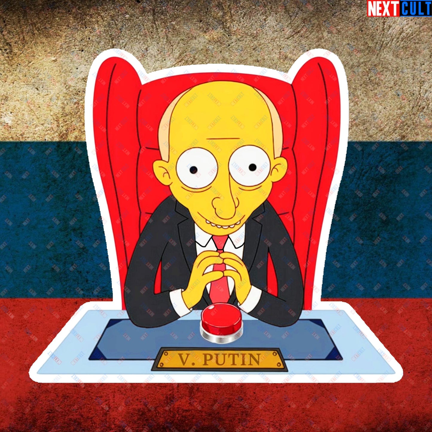 Anti Vladimir Putin Funny Mr. Burns Simpsons Magnet 6″×6″ Magnets Politics Vladimir Putin Next Cult Brand