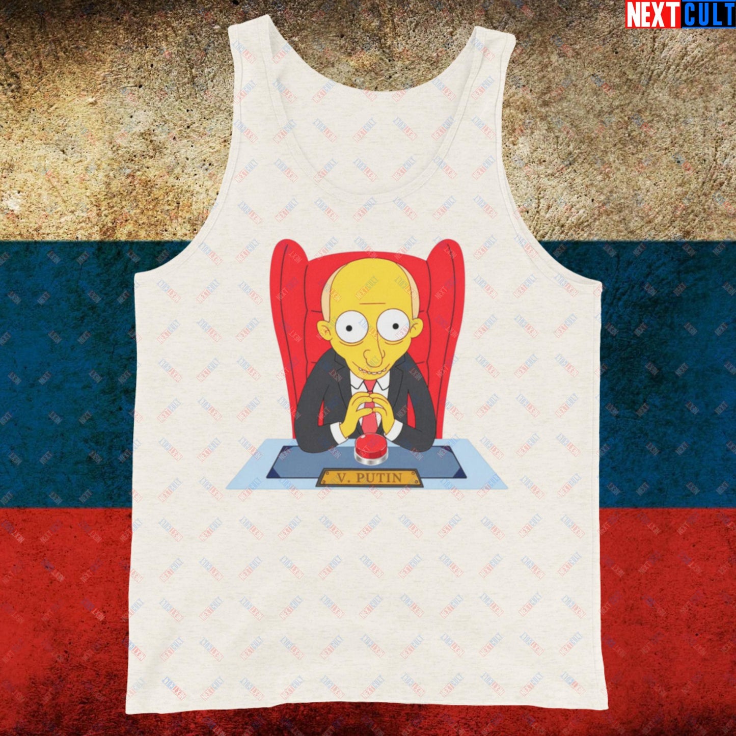 Anti Vladimir Putin Funny Mr. Burns Simpsons Tank Top Oatmeal Triblend Tank Tops Politics Vladimir Putin Next Cult Brand
