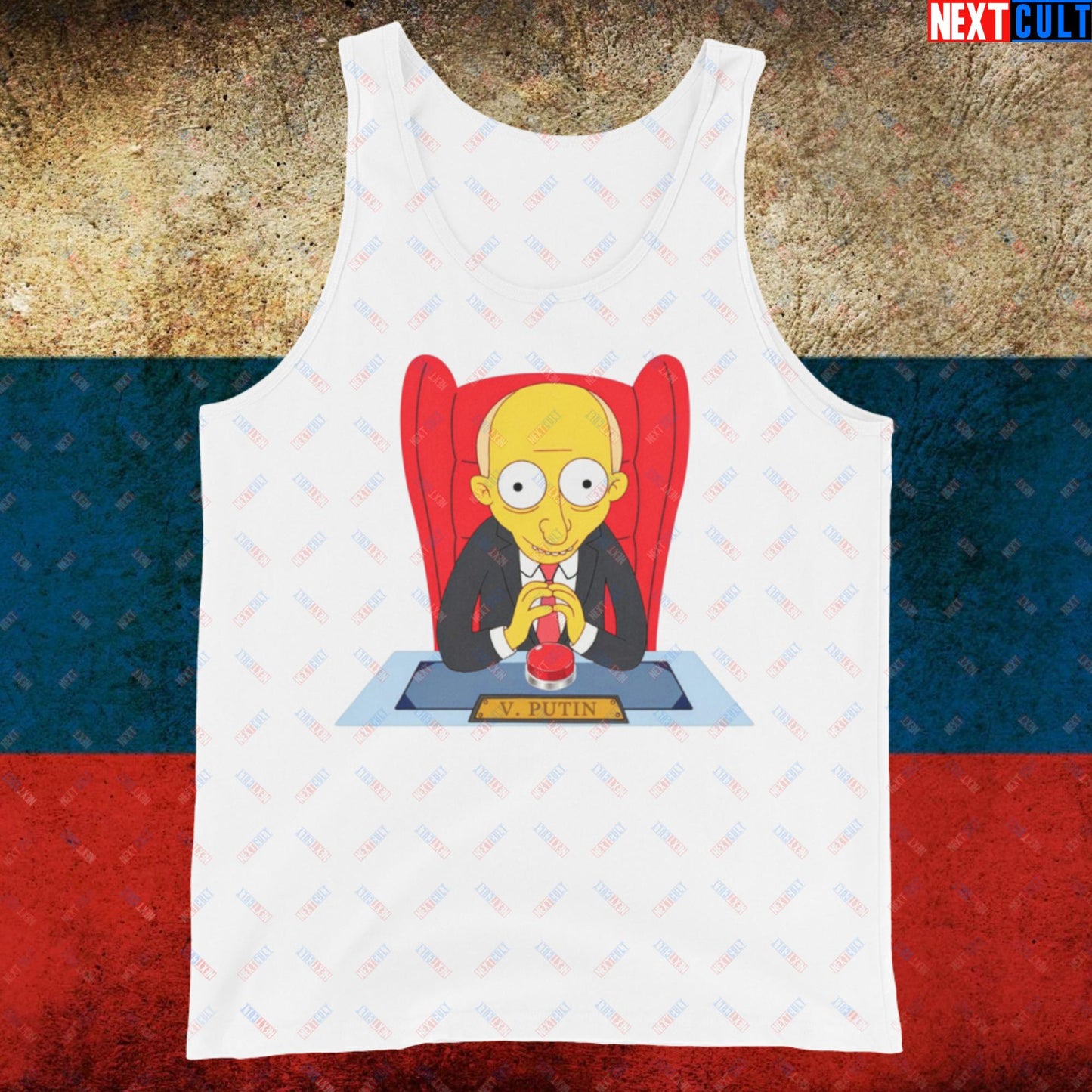 Anti Vladimir Putin Funny Mr. Burns Simpsons Tank Top White Tank Tops Politics Vladimir Putin Next Cult Brand