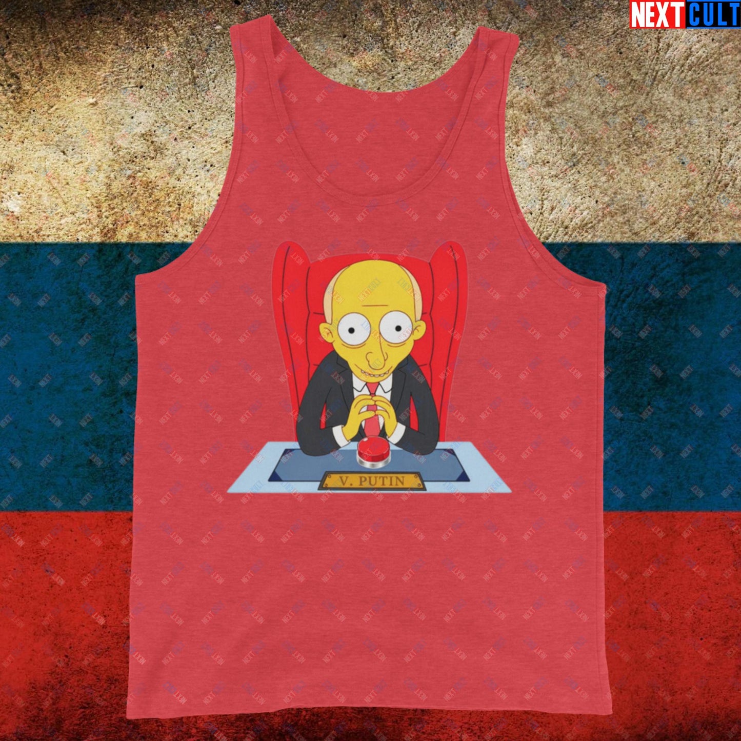 Anti Vladimir Putin Funny Mr. Burns Simpsons Tank Top Red Triblend Tank Tops Politics Vladimir Putin Next Cult Brand