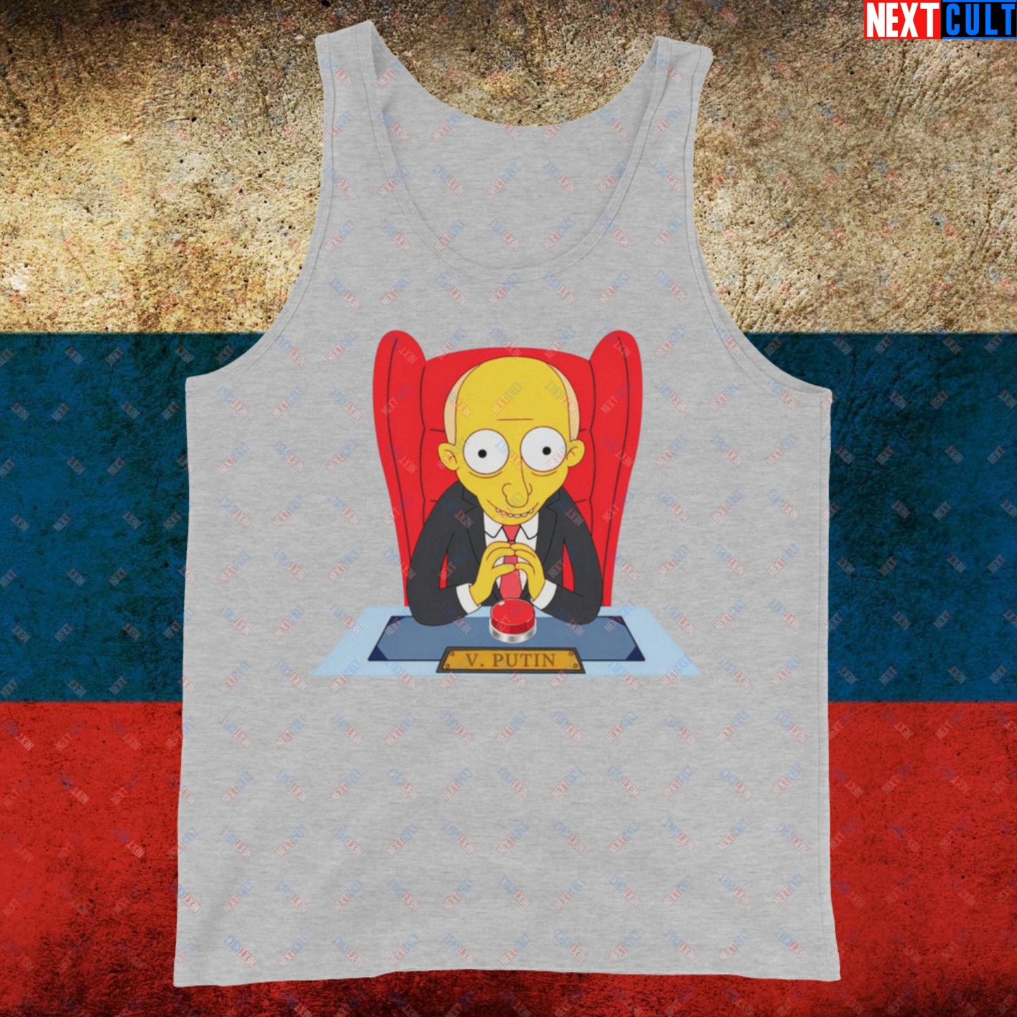 Anti Vladimir Putin Funny Mr. Burns Simpsons Tank Top Athletic Heather Tank Tops Politics Vladimir Putin Next Cult Brand