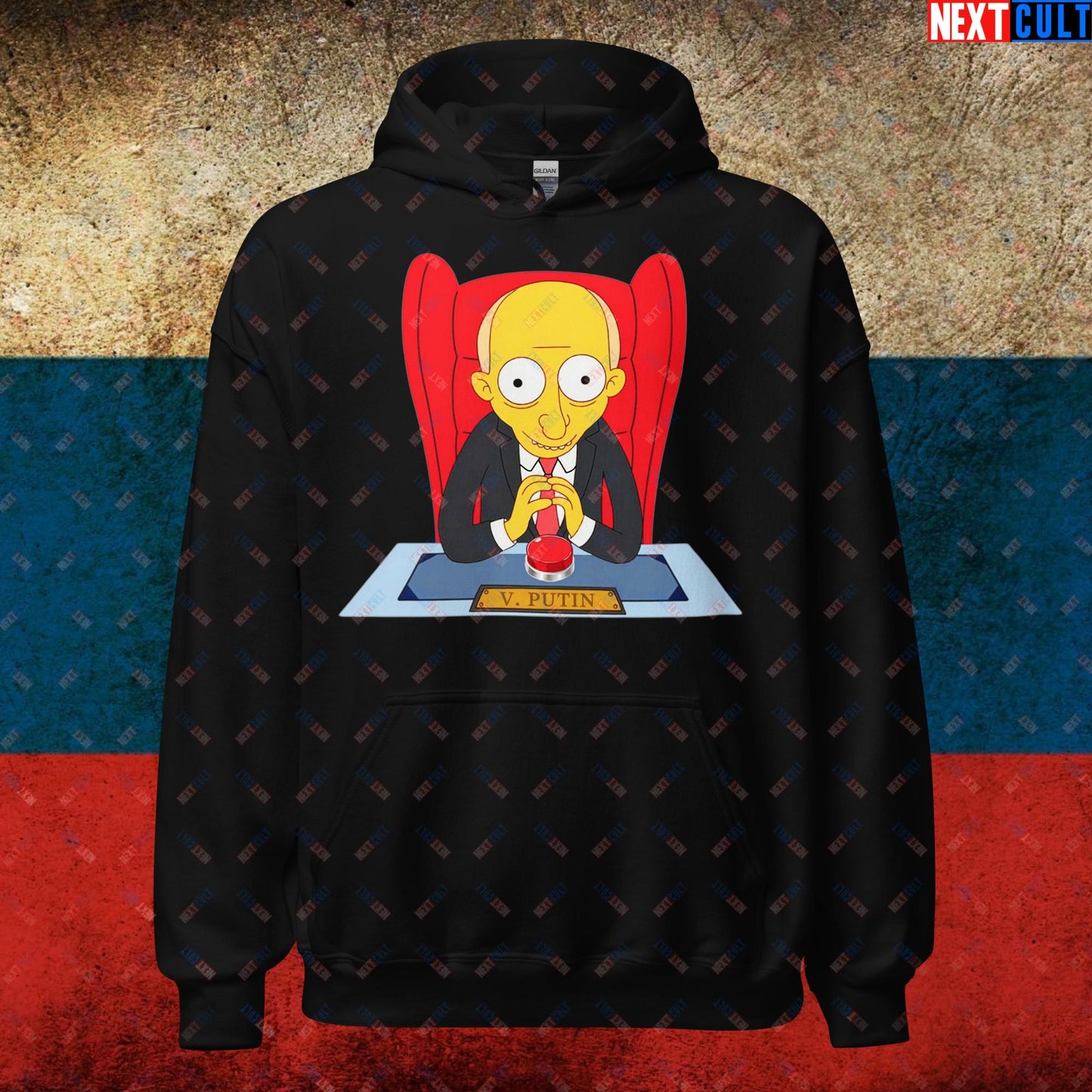 Anti Vladimir Putin Funny Mr. Burns Simpsons Unisex Hoodie Black Hoodies Politics Vladimir Putin Next Cult Brand