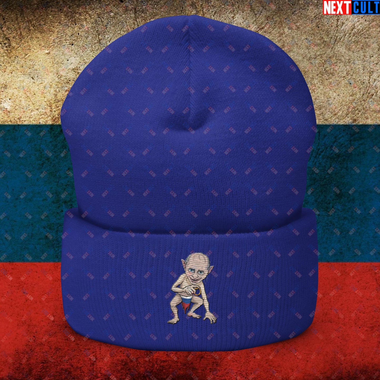 Anti Vladimir Putin Gollum Funny Cuffed Beanie Royal Hats Politics Vladimir Putin Next Cult Brand