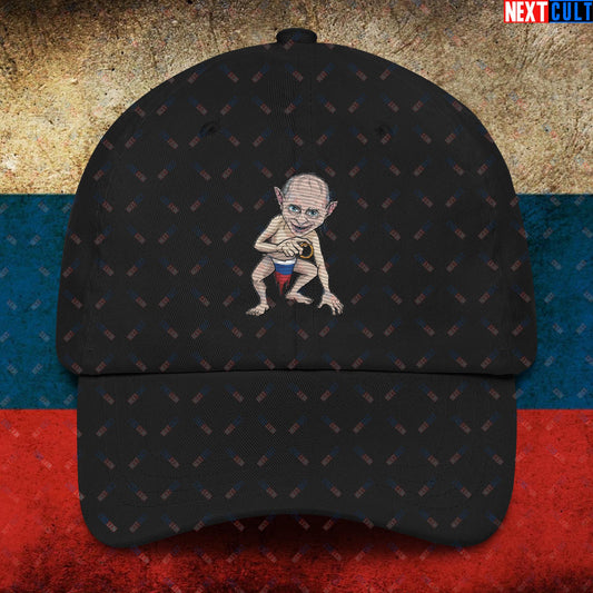 Anti Vladimir Putin Gollum Funny Dad hat Black Hats Politics Vladimir Putin Next Cult Brand