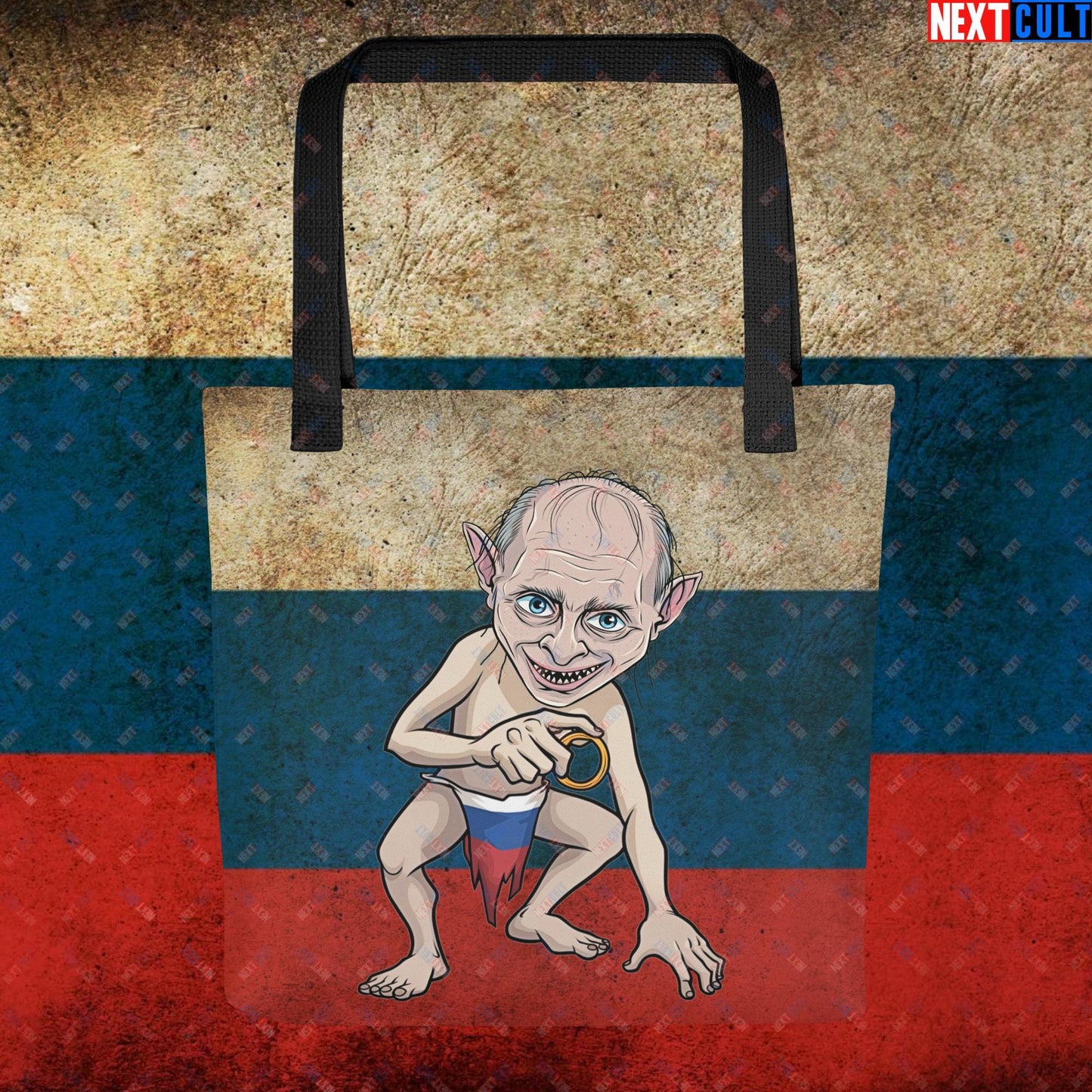 Anti Vladimir Putin Gollum Funny Tote bag Default Title Bags Politics Vladimir Putin Next Cult Brand