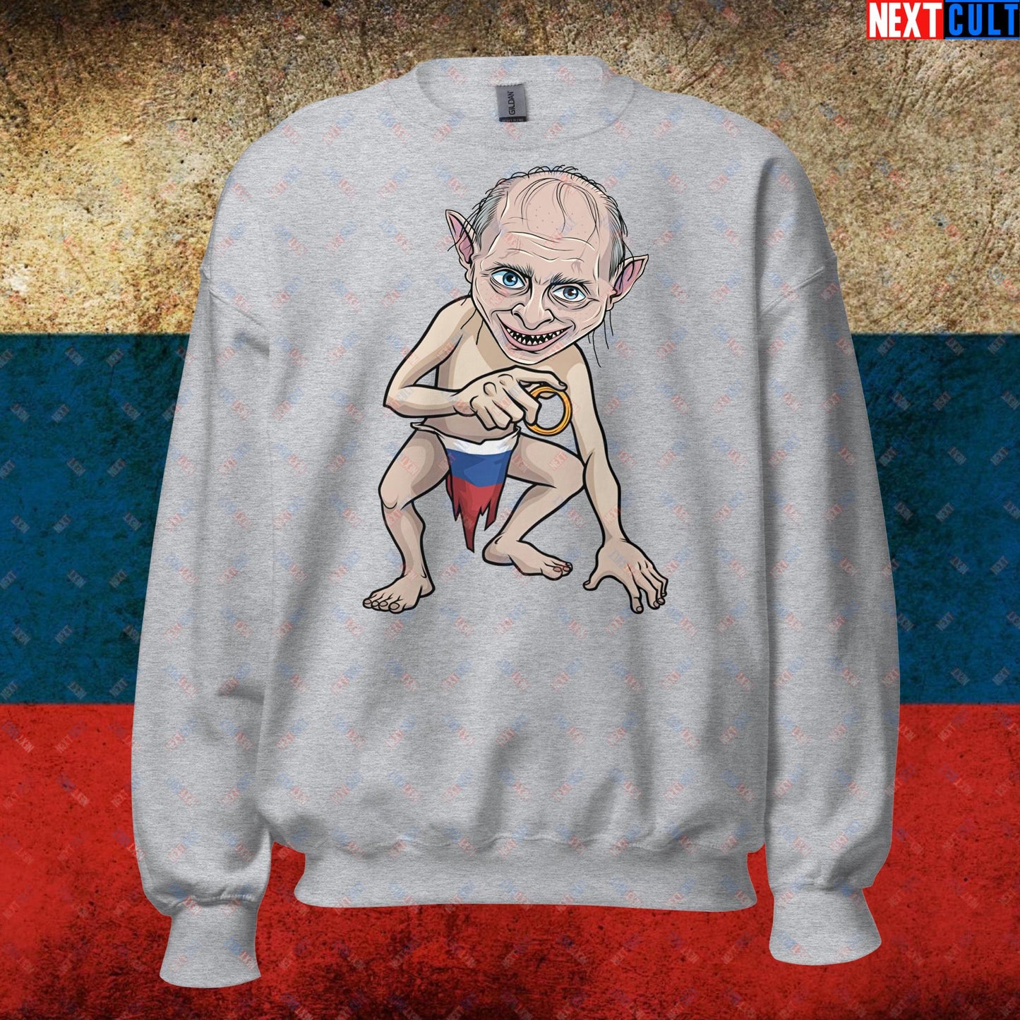 Anti Vladimir Putin Gollum Funny Unisex Sweatshirt Sport Grey Sweatshirts Politics Vladimir Putin Next Cult Brand