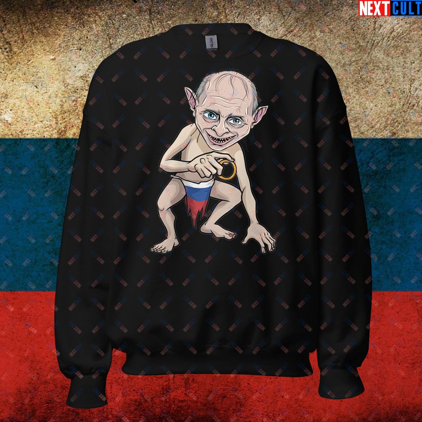 Anti Vladimir Putin Gollum Funny Unisex Sweatshirt Black Sweatshirts Politics Vladimir Putin Next Cult Brand