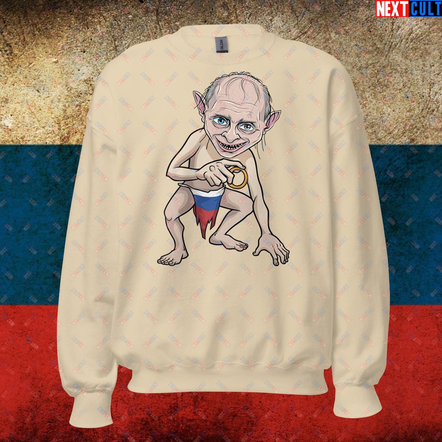 Anti Vladimir Putin Gollum Funny Unisex Sweatshirt Sand Sweatshirts Politics Vladimir Putin Next Cult Brand