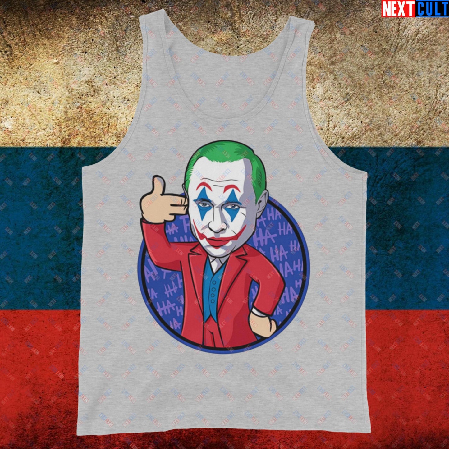 Anti Vladimir Putin Joker Tank Top Athletic Heather Tank Tops Politics Vladimir Putin Next Cult Brand