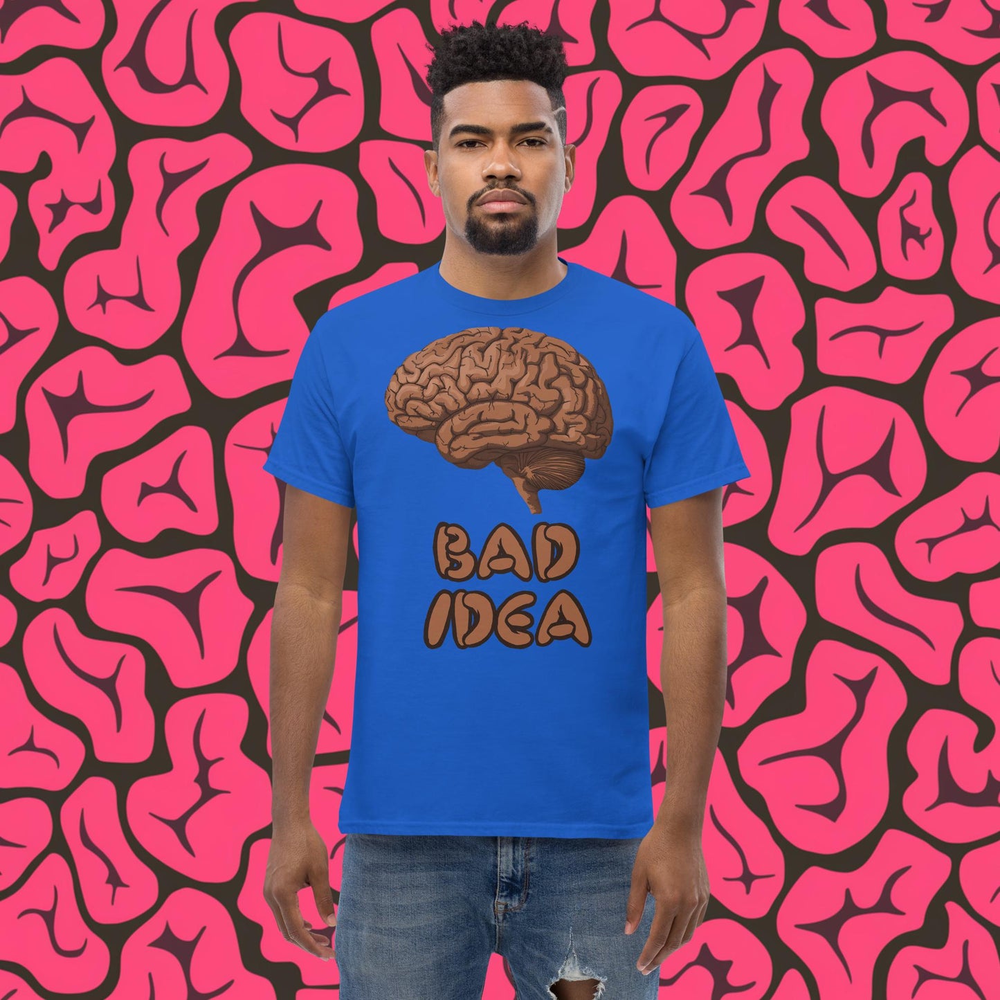 Bad Idea Shit Idea Brown Brains tee Royal T-shirts Brains Feelings Life Next Cult Brand