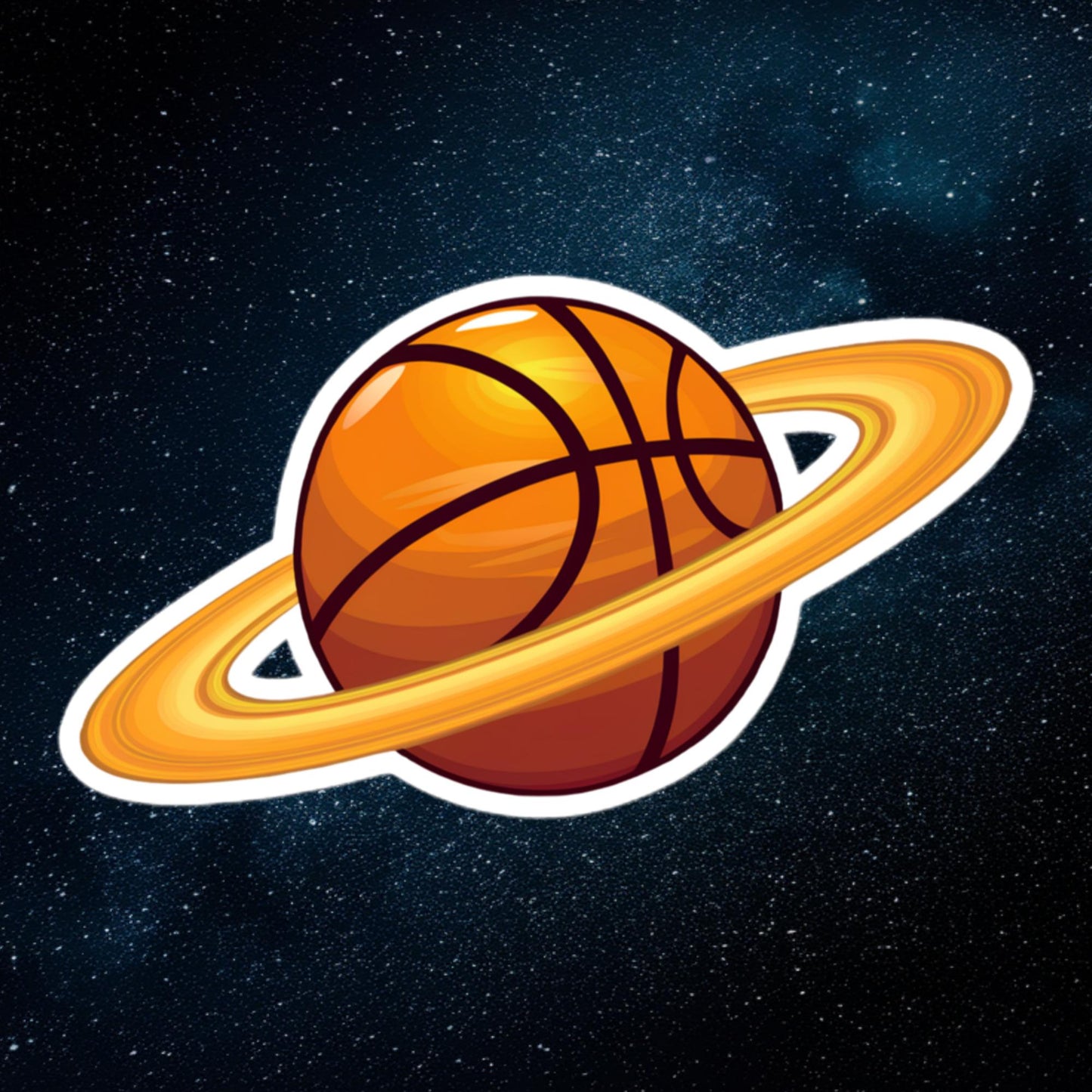 Basketball Planet Ball is Life Bubble-free stickers 5.5″×5.5″ Stickers Basketball NBA Next Cult Brand