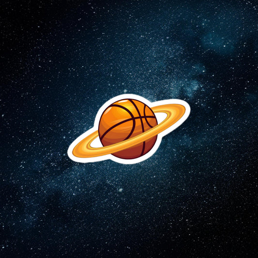 Basketball Planet Ball is Life Bubble-free stickers 3″×3″ Stickers Basketball NBA Next Cult Brand