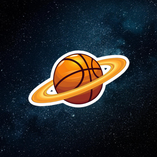 Basketball Planet Ball is Life Bubble-free stickers 4″×4″ Stickers Basketball NBA Next Cult Brand