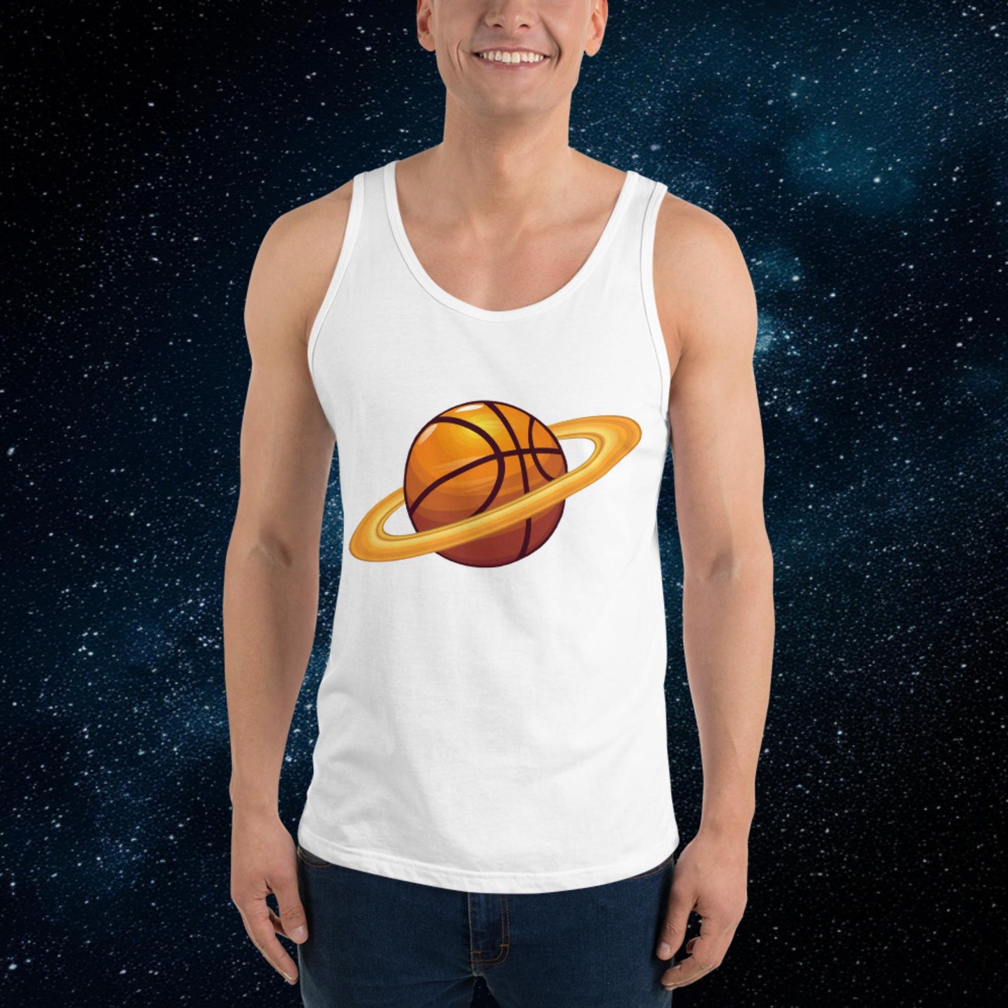 Basketball Planet Ball is Life Tank Top White Tank Tops Basketball NBA Next Cult Brand