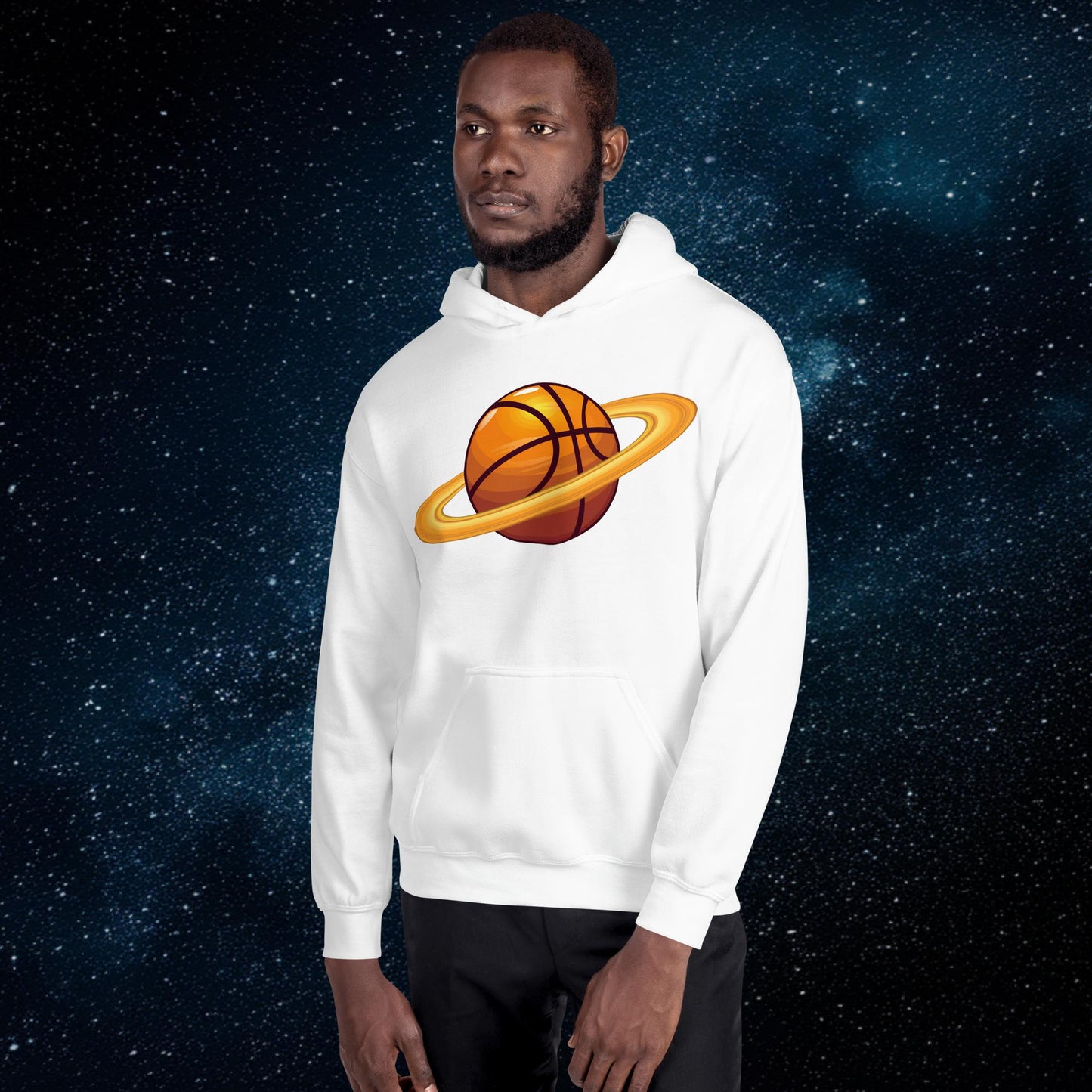 Basketball Planet Ball is Life Unisex Hoodie White Hoodies Basketball NBA Next Cult Brand