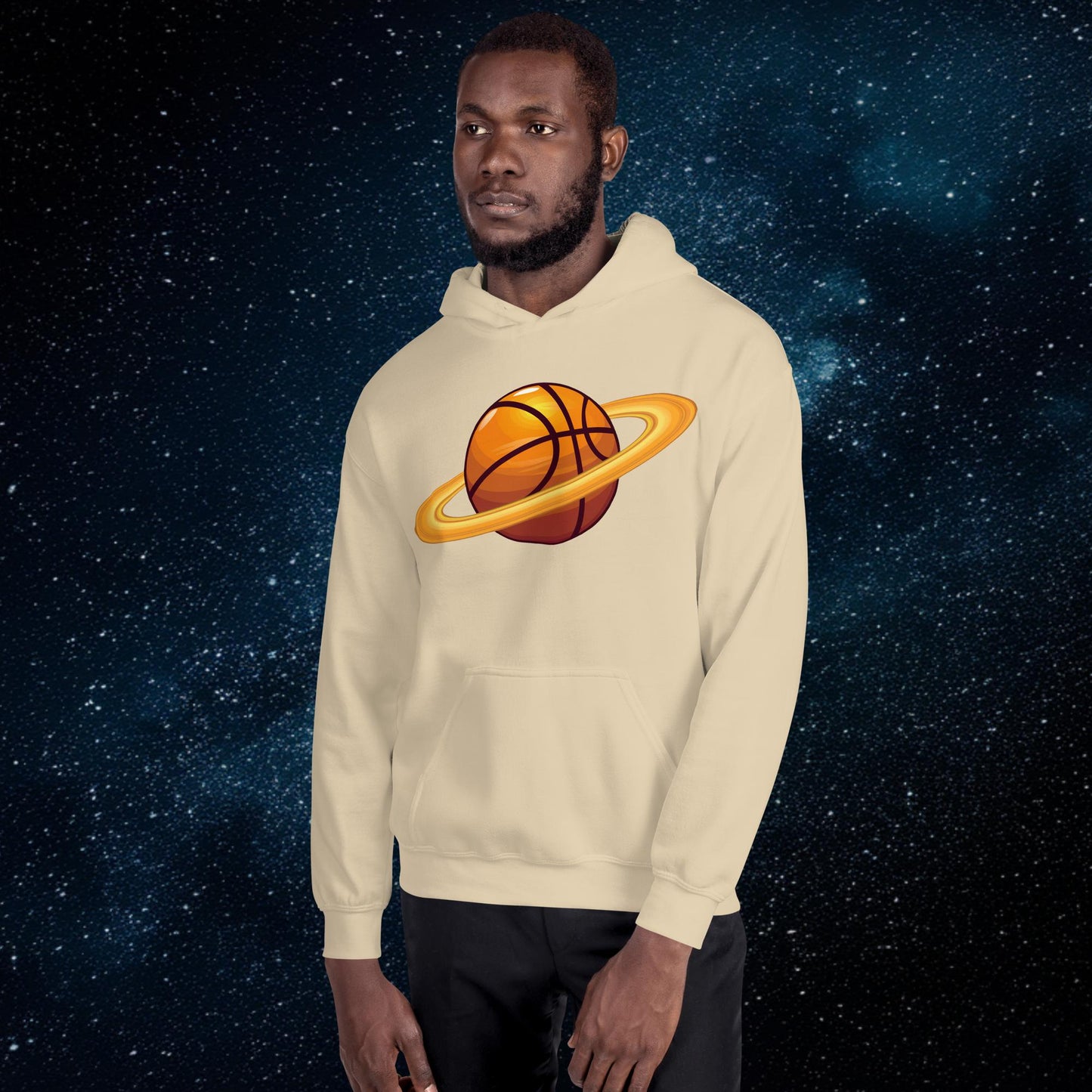 Basketball Planet Ball is Life Unisex Hoodie Sand Hoodies Basketball NBA Next Cult Brand
