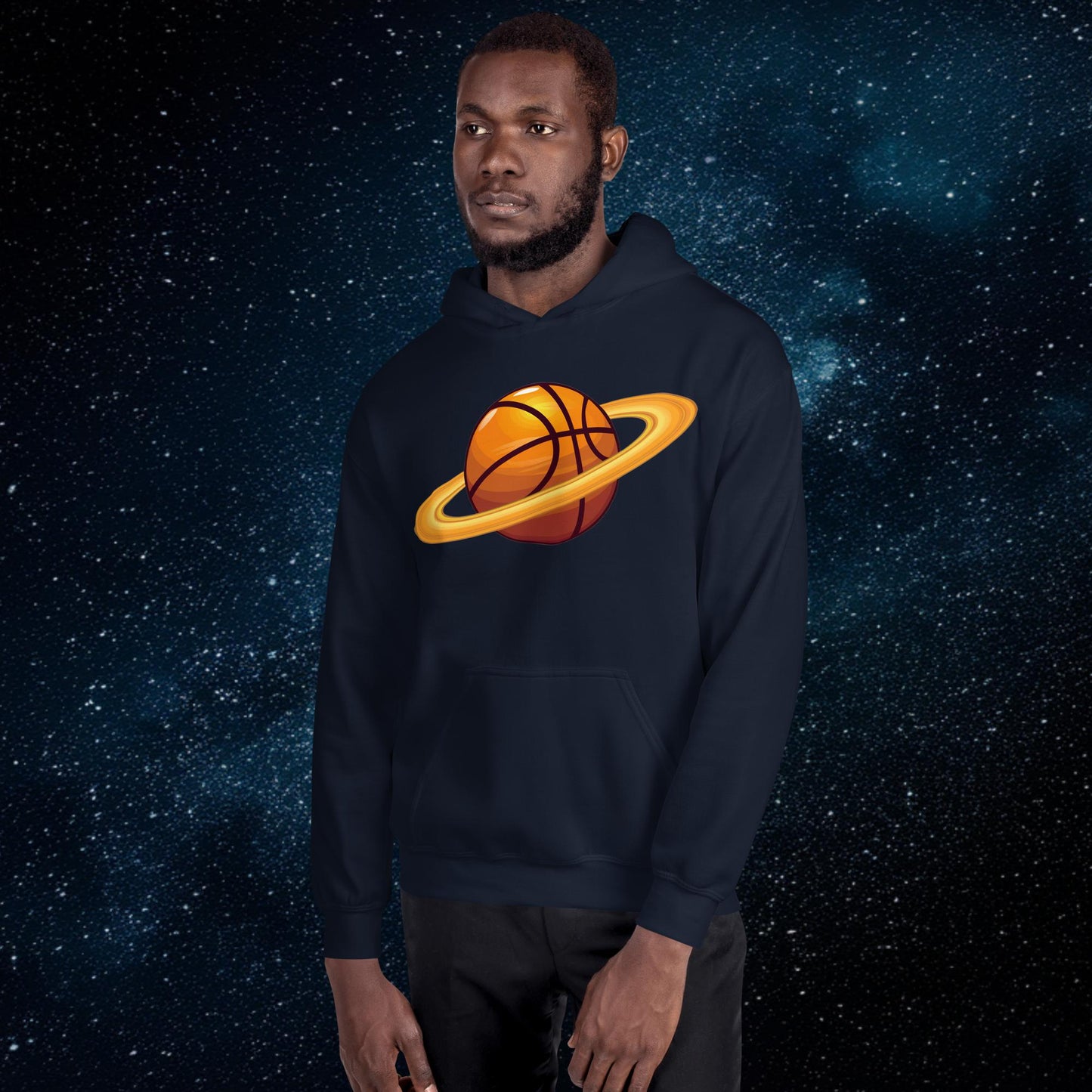 Basketball Planet Ball is Life Unisex Hoodie Navy Hoodies Basketball NBA Next Cult Brand