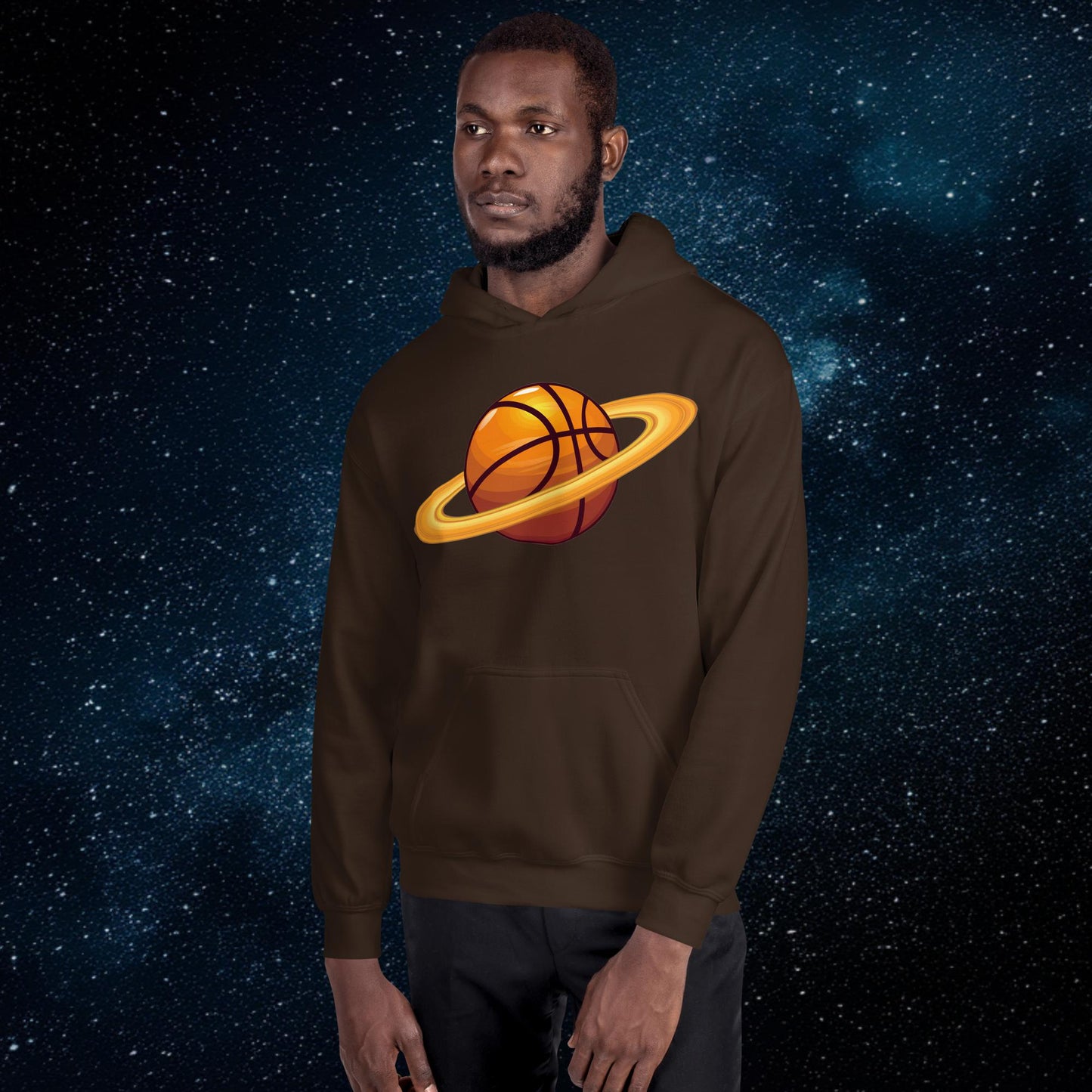 Basketball Planet Ball is Life Unisex Hoodie Dark Chocolate Hoodies Basketball NBA Next Cult Brand