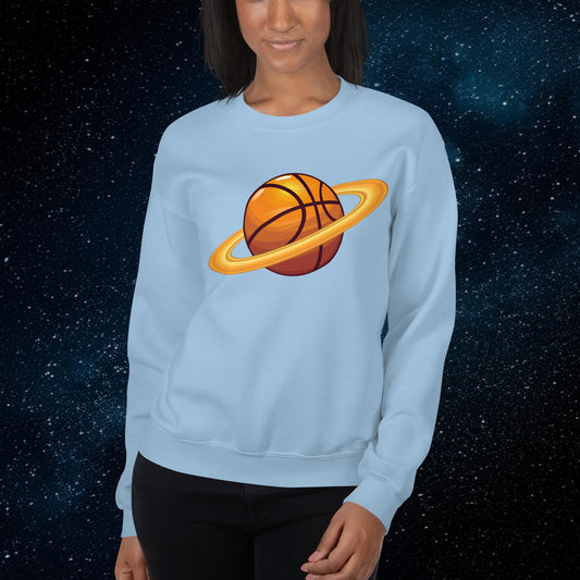 Basketball Planet Ball is Life Unisex Sweatshirt Light Blue Sweatshirts Basketball NBA Next Cult Brand