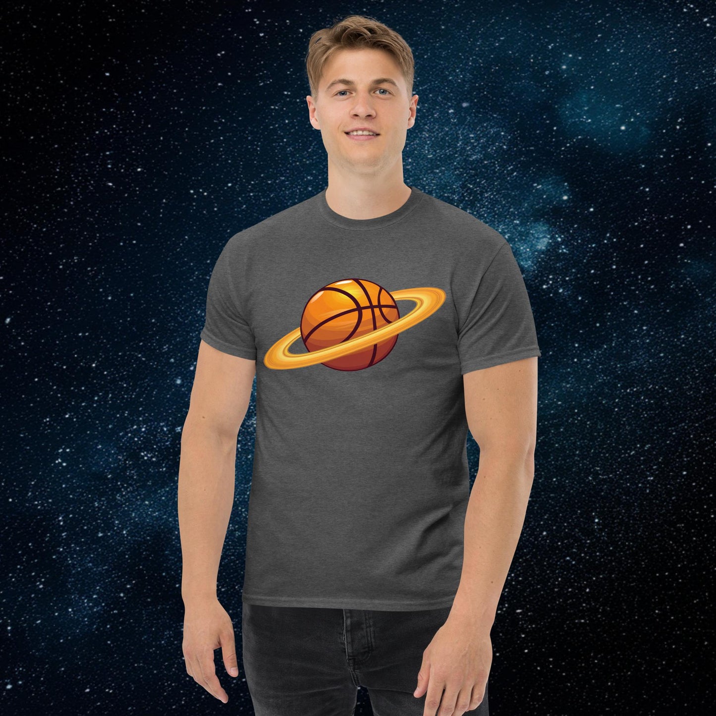 Basketball Planet Ball is Life Unisex tee Dark Heather T-shirts Basketball NBA Next Cult Brand