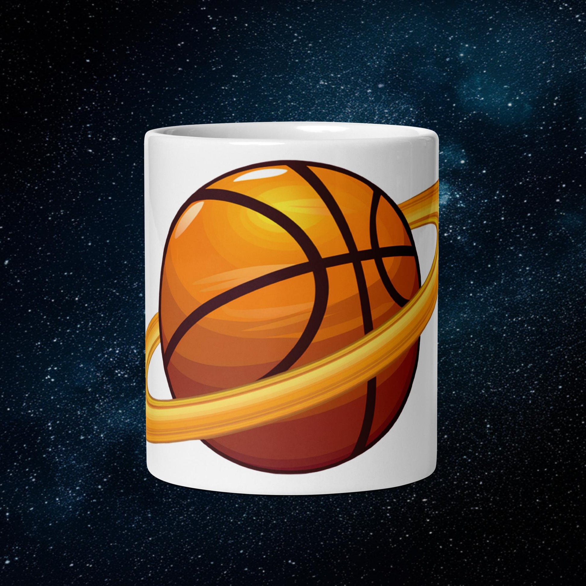 Basketball Planet Ball is Life White glossy mug Default Title Mugs Basketball NBA Next Cult Brand