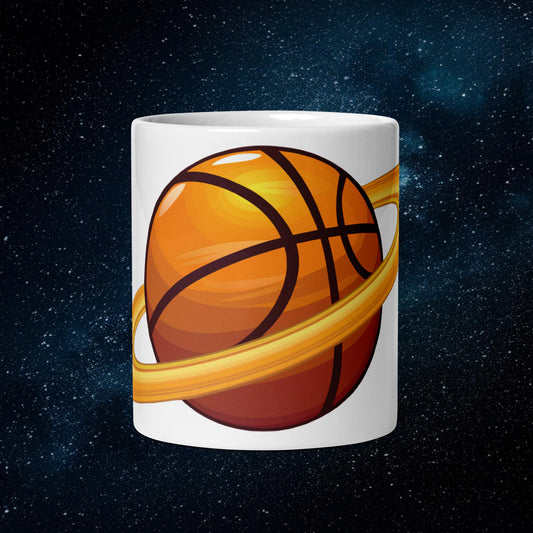 Basketball Planet Ball is Life White glossy mug Default Title Mugs Basketball NBA Next Cult Brand