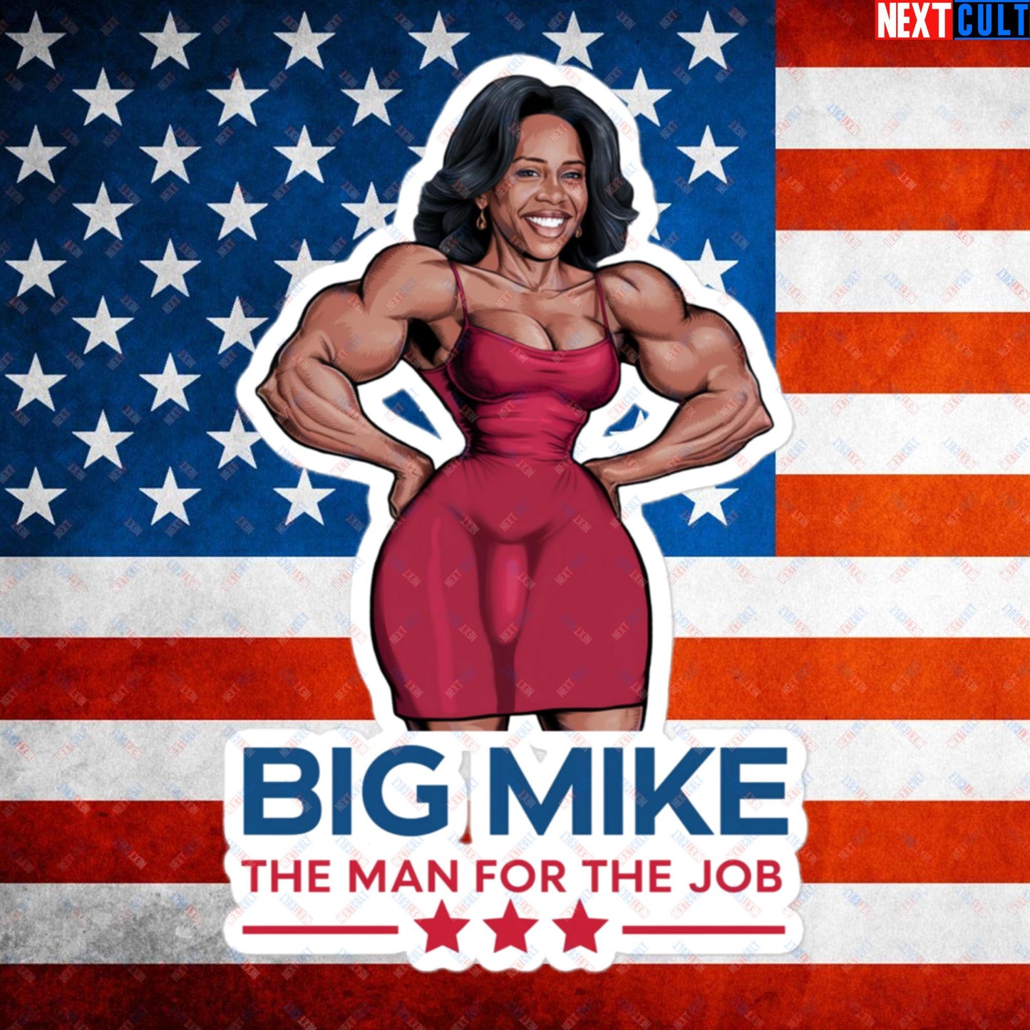 Big Mike Michelle Obama is a Man Funny Conspiracy Theory Bubble-free stickers 5.5″×5.5″ Stickers Conspiracy Theories Democrats Obama Politics Next Cult Brand