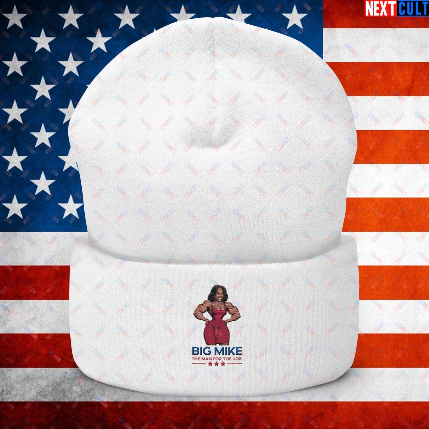 Big Mike Michelle Obama is a Man Funny Conspiracy Theory Cuffed Beanie White Hats Conspiracy Theories Democrats Obama Politics Next Cult Brand