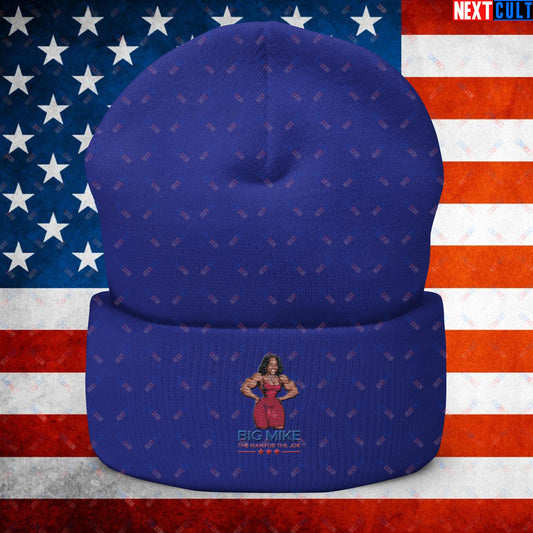 Big Mike Michelle Obama is a Man Funny Conspiracy Theory Cuffed Beanie Royal Hats Conspiracy Theories Democrats Obama Politics Next Cult Brand