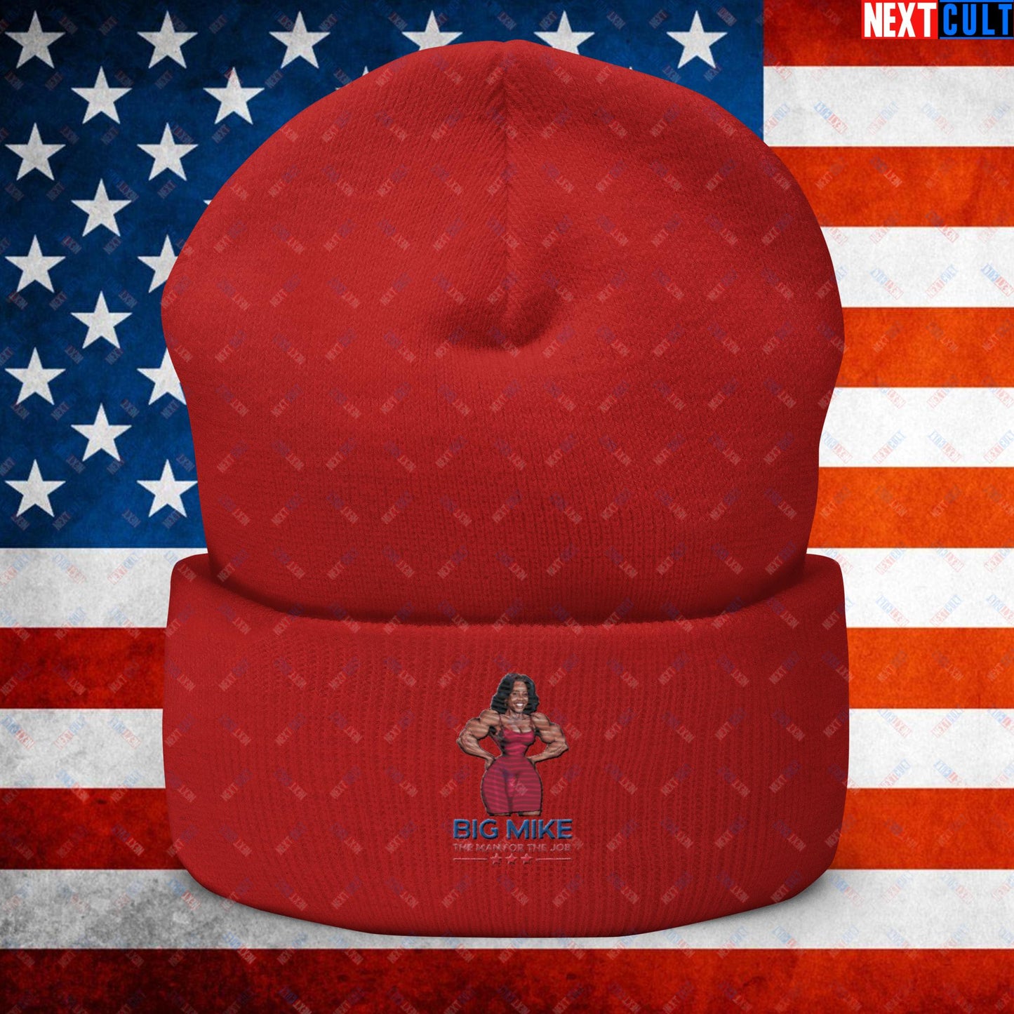 Big Mike Michelle Obama is a Man Funny Conspiracy Theory Cuffed Beanie Red Hats Conspiracy Theories Democrats Obama Politics Next Cult Brand