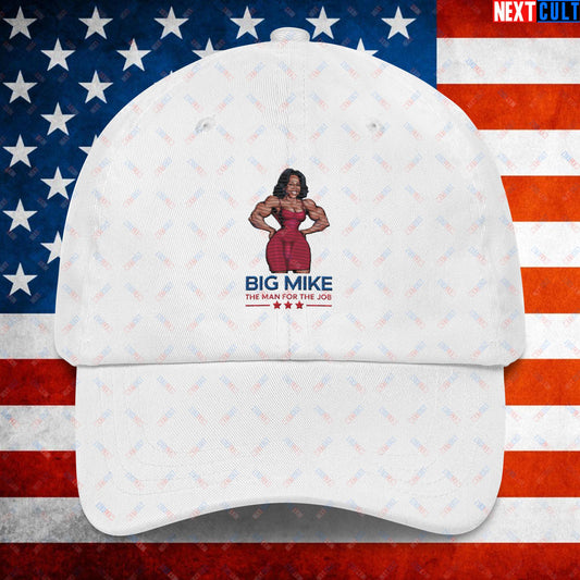 Big Mike Michelle Obama is a Man Funny Conspiracy Theory Dad hat White Hats Conspiracy Theories Democrats Obama Politics Next Cult Brand