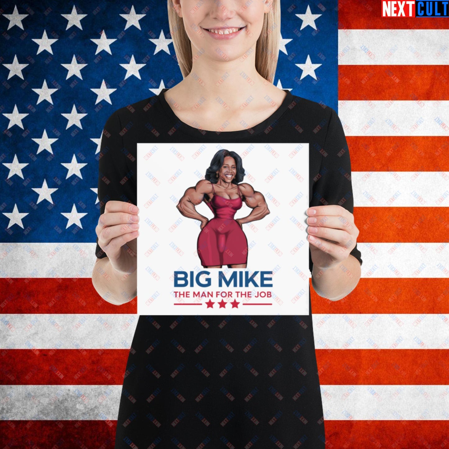 Big Mike Michelle Obama is a Man Funny Conspiracy Theory Poster 10″×10″ Posters Conspiracy Theories Democrats Obama Politics Next Cult Brand