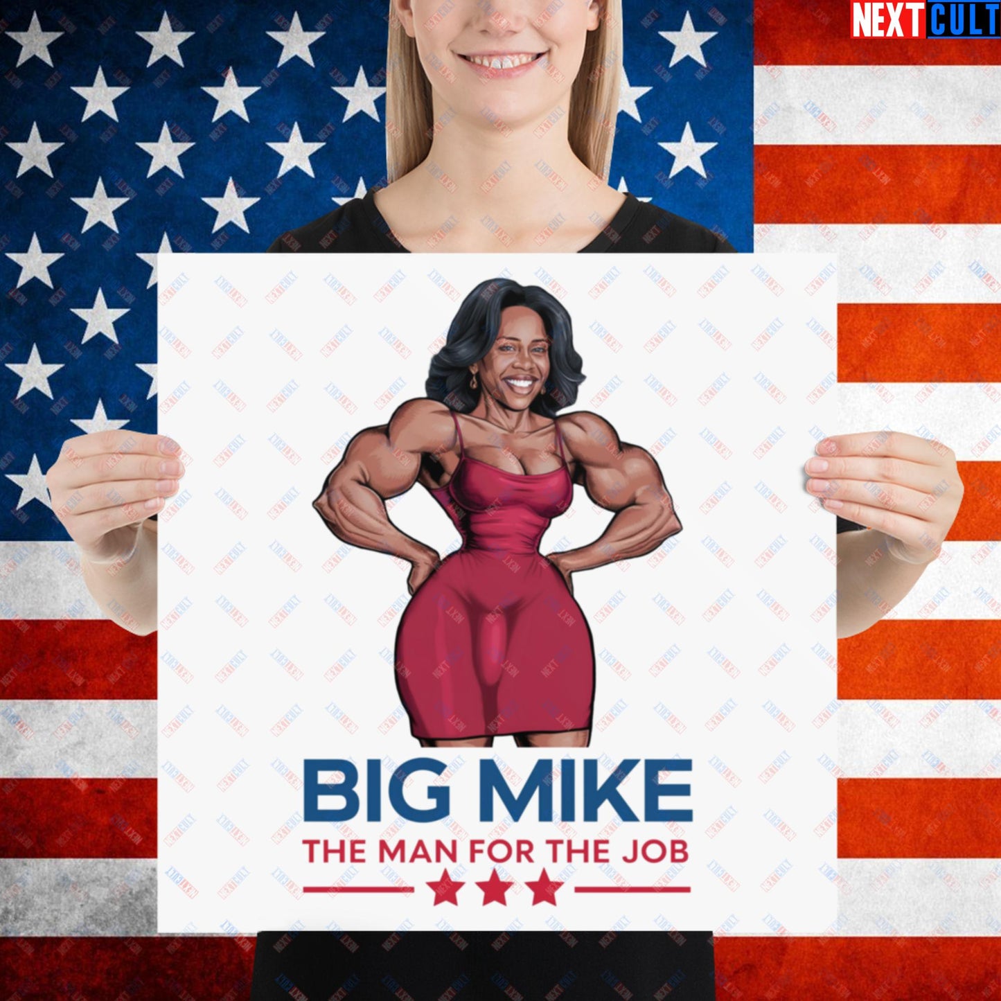 Big Mike Michelle Obama is a Man Funny Conspiracy Theory Poster 18″×18″ Posters Conspiracy Theories Democrats Obama Politics Next Cult Brand