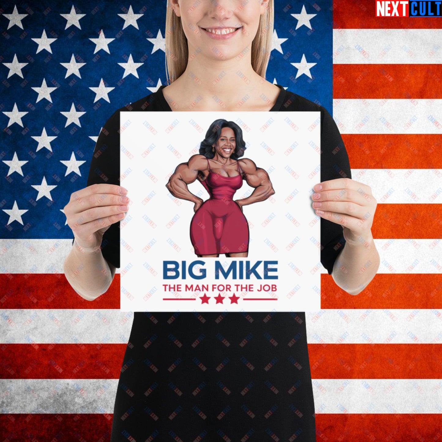 Big Mike Michelle Obama is a Man Funny Conspiracy Theory Poster 12″×12″ Posters Conspiracy Theories Democrats Obama Politics Next Cult Brand