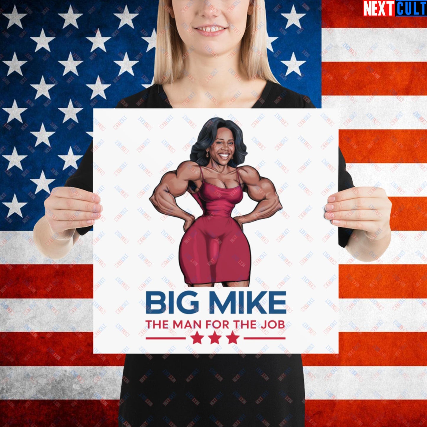Big Mike Michelle Obama is a Man Funny Conspiracy Theory Poster 16″×16″ Posters Conspiracy Theories Democrats Obama Politics Next Cult Brand