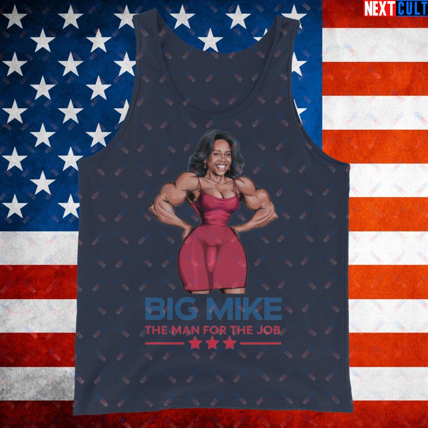 Big Mike Michelle Obama is a Man Funny Conspiracy Theory Tank Top Navy Tank Tops Conspiracy Theories Democrats Obama Politics Next Cult Brand